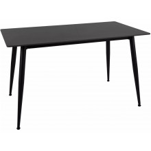 Stół ceramiczny nowoczesny Rion 130x70cm czarny efekt marmuru / czarny Signal