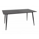Stół ceramiczny nowoczesny Rion 160x90cm czarny efekt marmuru / czarny Signal