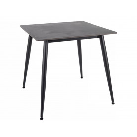 Stół ceramiczny kwadratowy Rion 80x80cm czarny efekt marmuru / czarny Signal