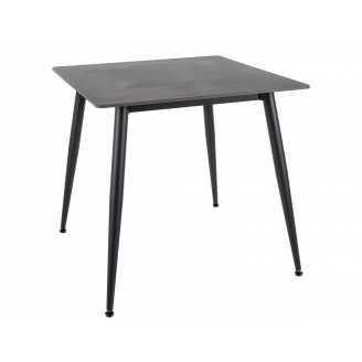 Stół ceramiczny kwadratowy Rion 80x80cm czarny efekt marmuru / czarny Signal