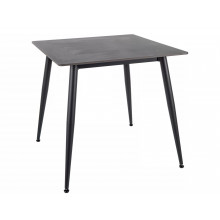 Stół ceramiczny kwadratowy Rion 80x80cm czarny efekt marmuru / czarny Signal