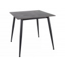 Stół ceramiczny kwadratowy Rion 80x80cm czarny efekt marmuru / czarny Signal