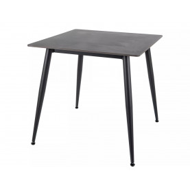 Stół ceramiczny kwadratowy Rion 80x80cm czarny efekt marmuru / czarny Signal 2