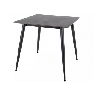 Stół ceramiczny kwadratowy Rion 80x80cm czarny efekt marmuru / czarny Signal