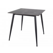 Stół ceramiczny kwadratowy Rion 80x80cm czarny efekt marmuru / czarny Signal