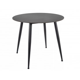 Stół ceramiczny okrągły Rion 90cm czarny efekt marmuru / czarny Signal 2