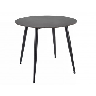 Stół ceramiczny okrągły Rion 90cm czarny efekt marmuru / czarny Signal