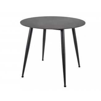Stół ceramiczny okrągły Rion 90cm czarny efekt marmuru / czarny Signal