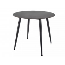 Stół ceramiczny okrągły Rion 90cm czarny efekt marmuru / czarny Signal
