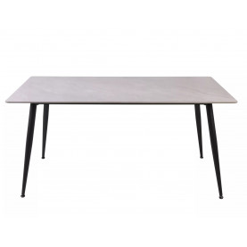 Stół ceramiczny nowoczesny Rion 130x70cm szary efekt marmuru / czarny Signal