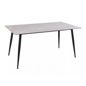 Stół ceramiczny nowoczesny Rion 130x70cm szary efekt marmuru / czarny Signal 2