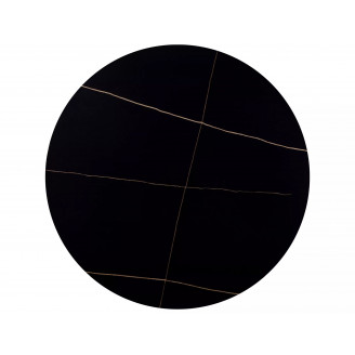 Stół ceramiczny okrągły Rion 90cm czarny efekt marmuru / czarny Signal
