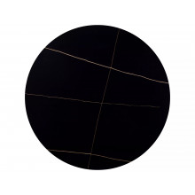 Stół ceramiczny okrągły Rion 90cm czarny efekt marmuru / czarny Signal