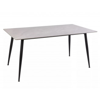 Stół ceramiczny nowoczesny Rion 160x70cm szary efekt marmuru / czarny Signal
