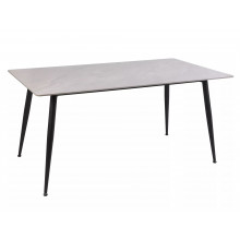 Stół ceramiczny nowoczesny Rion 160x70cm szary efekt marmuru / czarny Signal
