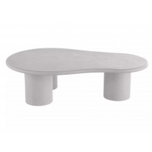 Stolik japandi z mikrocementu Selena 130x80cm jasny szary Signal