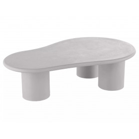 Stolik japandi z mikrocementu Selena 130x80cm jasny szary Signal 2
