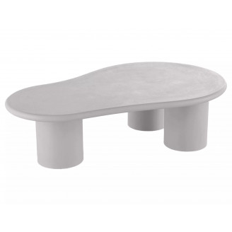 Stolik japandi z mikrocementu Selena 130x80cm jasny szary Signal