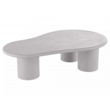 Stolik japandi z mikrocementu Selena 130x80cm jasny szary Signal