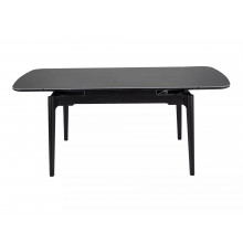 Stół ceramiczny rozkładany Sento 120-180x80cm czarny efekt marmuru / czarny Signal