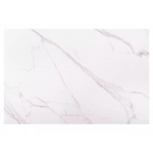 Stół ceramiczny rozkładany Sento 120-180x80cm biały efekt marmuru / czarny Signal