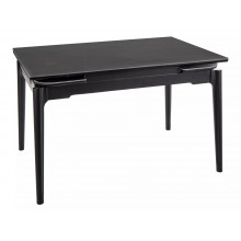 Stół ceramiczny rozkładany Sento 120-180x80cm czarny efekt marmuru / czarny Signal