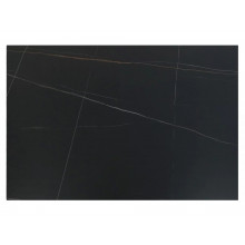 Stół ceramiczny rozkładany Sento 120-180x80cm czarny efekt marmuru / czarny Signal