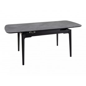 Stół ceramiczny rozkładany Sento 120-180x80cm szary efekt marmuru / czarny Signal 2