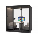 Kabina akustyczna dwu/czteroosobowa Large Booth 3D czarno-szara Signal