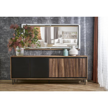 Lustro ścienne glamour Abisso 162x72cm srebrne Halmar