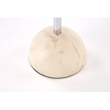 Stolik szklany okrągły Ariana 40cm beżowy marmur / brązowy Halmar