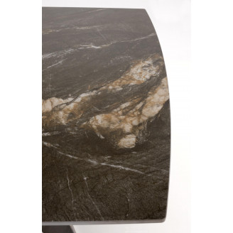 Stół rozkładany nowoczesny Armani 165-241x90cm czarny marmur / czarny Halmar