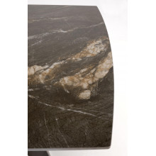 Stół rozkładany nowoczesny Armani 165-241x90cm czarny marmur / czarny Halmar