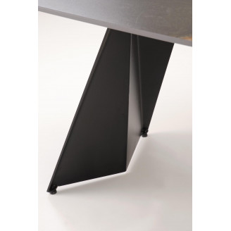 Stół rozkładany nowoczesny Armani 165-241x90cm czarny marmur / czarny Halmar