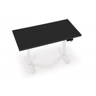 Biurko z regulacji wysokości B54 120x60cm blat - czarny, stelaż - biały Halmar