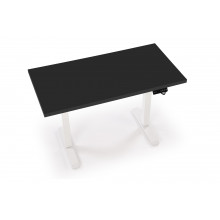 Biurko z regulacji wysokości B54 120x60cm blat - czarny, stelaż - biały Halmar