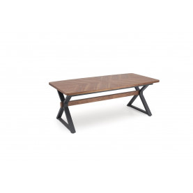 Stół rozkładany w jodełkę Baron 200-350x100cm orzech / czarny Halmar 2