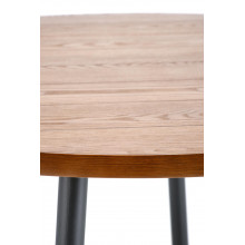 Stół okrągły Barry 105cm orzech / czarny Halmar