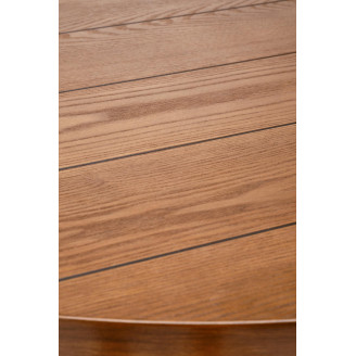 Stół okrągły Barry 105cm orzech / czarny Halmar