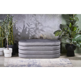 Ławka welurowa z funkcją pojemnika Calpi 110x46cm popiel Halmar 2