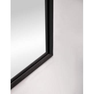 Lustro ścienne zaokrąglone Curio 120x60cm czarna rama Halmar