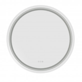 Lustro łazienkowe z podświetleniem LED Dover 80cm srebrne rama Halmar