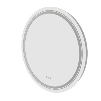 Lustro łazienkowe z podświetleniem LED Dover 80cm srebrne rama Halmar