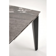 Stół rozkładany nowoczesny Felix 141-201x81cm popielaty marmur / czarny Halmar