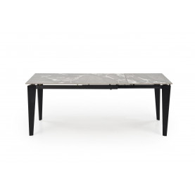 Stół rozkładany nowoczesny Felix 141-201x81cm popielaty marmur / czarny Halmar