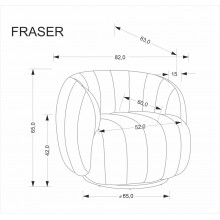 Fotel wypoczynkowy obrotowy Fraser kremowy Halmar