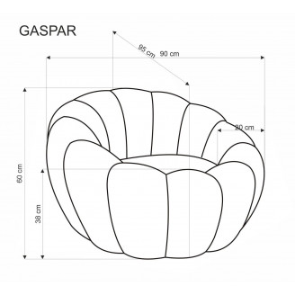Fotel wypoczynkowy Gaspar II musztardowy Halmar