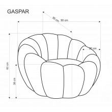 Fotel wypoczynkowy Gaspar II musztardowy Halmar