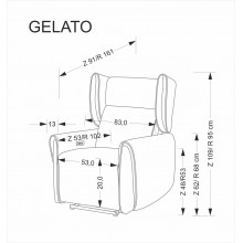 Fotel z funkcją elektrycznego rozkładania Gelato beżowy Halmar
