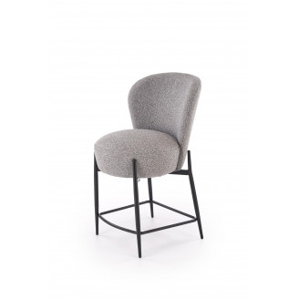 Krzesło barowe tapicerowane H126 65cm popiel Halmar